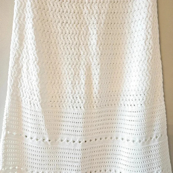 Aritzia Wilfred Heirloom Crochet Knee Length White Women's Midi Skirt Sz Small - Picture 10 of 16